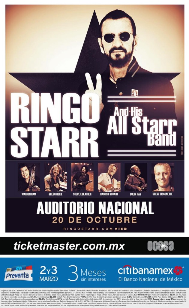 RINGO STARR AUDITORIO 2020
